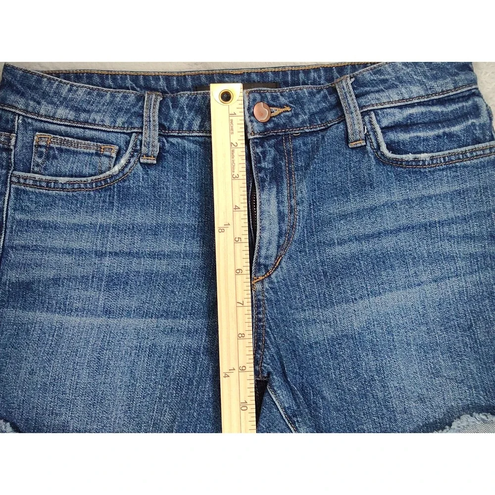 Joe's Jean Shorts Womens Size 28 Blue High Rise Rolled Cuff Frayed Denim Shorts